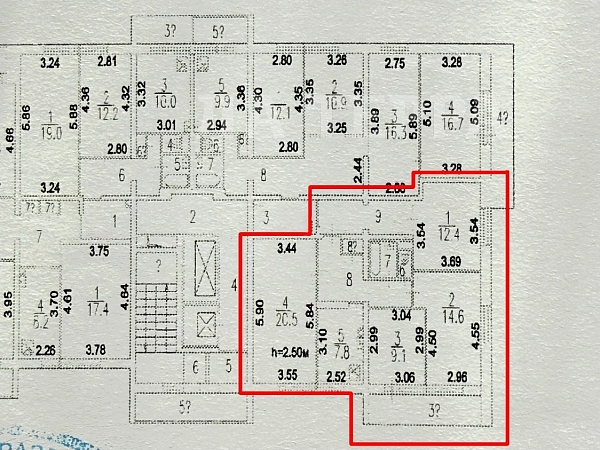 Квартира по адресу: Москва, Северное Медведково, Грекова ул, 3к2, общая площадь 84 (№74583)