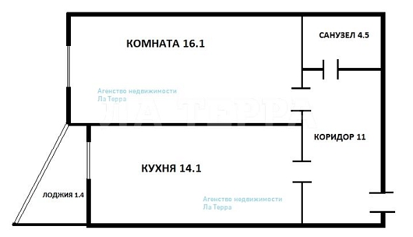 Квартира по адресу: г Красногорск, Игоря Мерлушкина ул, 12, общая площадь 47 (№69907)