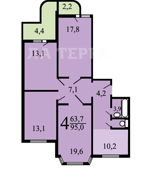 Снять 4-к квартиру, 95 кв.м., Москва, Академический, Кедрова ул, 19 (№74235) Снять 4-к квартиру, 95 кв.м., Москва, Академический, Кедрова ул, 19 (№74235)