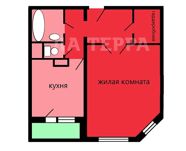 Квартира по адресу: Красногорск, Московская обл, Красногорский б-р, 19, общая площадь 45 (№69698)