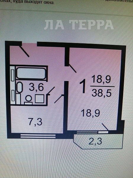 Квартира по адресу: Москва, Бибирево, Юрловский проезд, 14к4, общая площадь 38.5 (№73801)