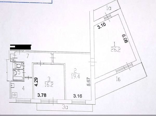 Квартира по адресу: Москва, Островитянова ул, 39, общая площадь 79.4 (№74419)