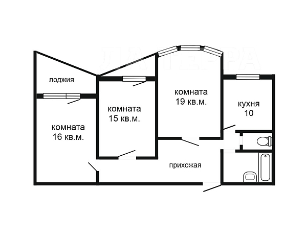 Квартира по адресу: Красногорск, Москворецкий б-р, 1, общая площадь 84 (№74364)