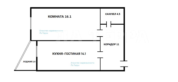 Квартира по адресу: г Красногорск, Игоря Мерлушкина ул, 12, общая площадь 47 (№69951)