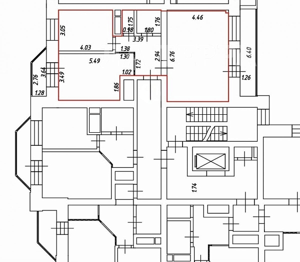 Квартира по адресу: Воскресенское, -, 41к4, общая площадь 72.2 (№74534)
