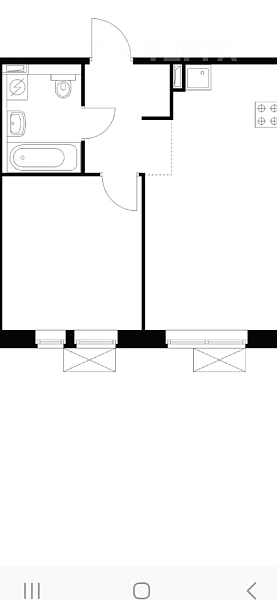 Снять 2-к квартиру, 37 кв.м., Ильинское-Усово, Заповедная ул, 10 (№74324)